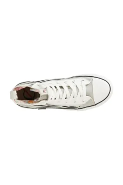 sneakers mid patchwork zebrati multi bianco