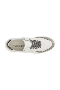 sneakers uomo in pelle bianco/grigio
