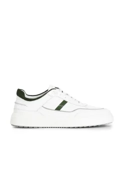 sneakers uomo in pelle bianco/verde