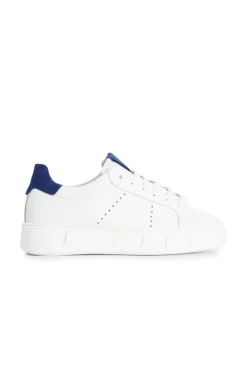 sneakers uomo in pelle bianco/blu