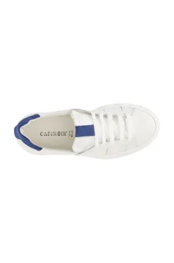 sneakers uomo in pelle bianco/blu