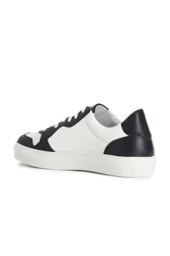 sneakers uomo in pelle bianco/blu