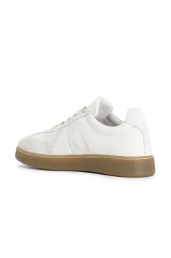 sneakers uomo in pelle e scamosciato latte