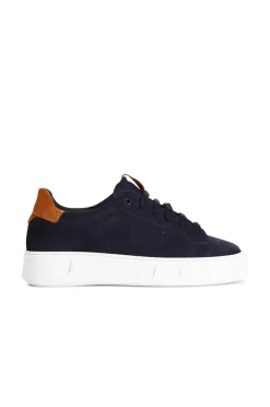 sneakers uomo in pelle scamosciata blu