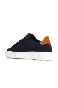 sneakers uomo in pelle scamosciata blu