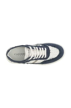 sneakers uomo in tessuto navy