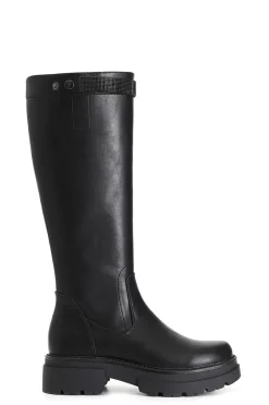 stivale donna in similpelle nero