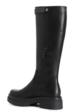 stivale donna in similpelle nero