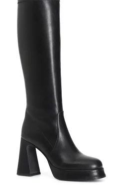 stivale donna stretch in similpelle nero