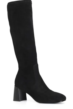 stivale in microfibra elasticizzato nero