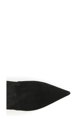 stivale in pelle e microfibra nero