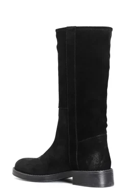 stivale in pelle scamosciata nero