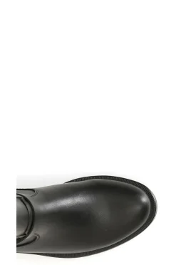 stivale in similpelle con cavigliera nero