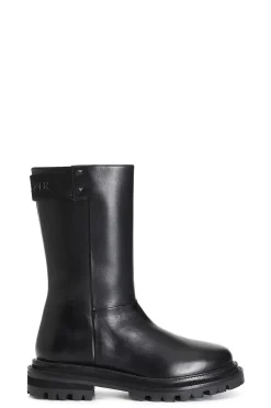 stivaletto donna in pelle nero