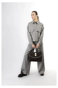 tote con applicazioni di striscie imbottite t.moro