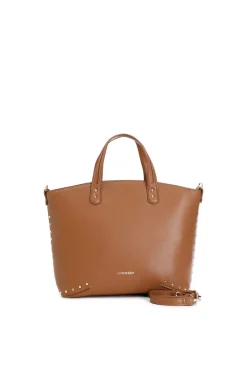 tote con applicazioni di rivetti cuoio