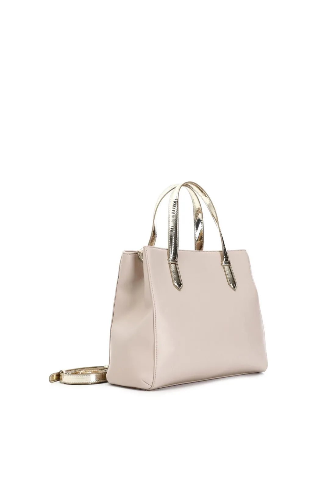 tote con dettagli in materiale specchio cipria