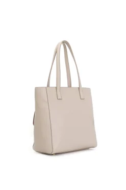 tote  in materiale granoso ed effetto suede sul quadrante davanti, attacco manic taupe