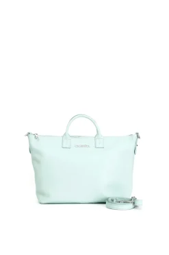 tote in pelle acqua marina