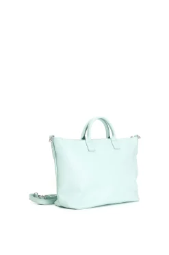 tote in pelle acqua marina