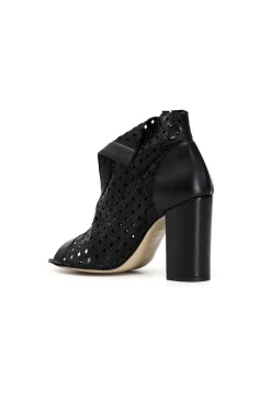 tronchetti spuntati in pelle traforata con doppio uso