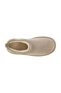 tronchetto alla caviglia in pelle scamosciata taupe