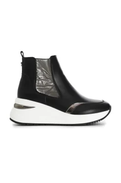 tronchetto con riporto in nylon nero/antracite