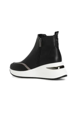 tronchetto con riporto in nylon nero/antracite