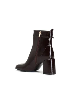 tronchetto da donna con fibbia in pelle naplak bordeaux