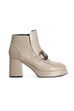 tronchetto da donna in nappa con morsetto taupe