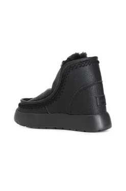 tronchetto da donna in pelle nero