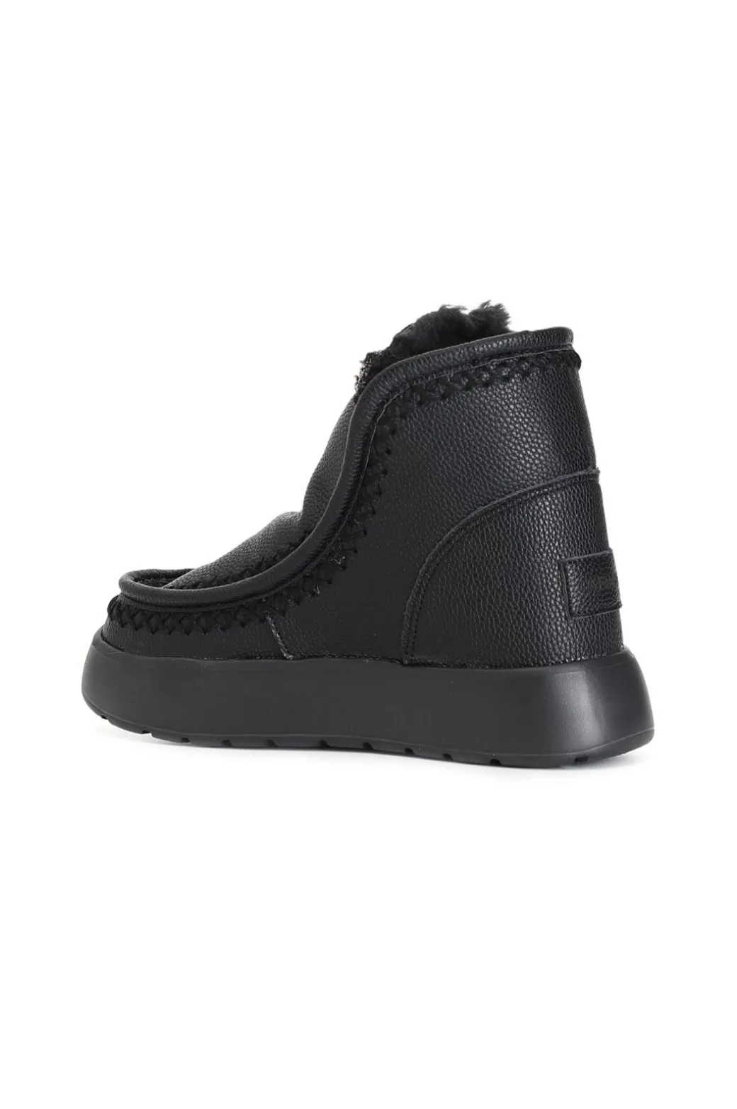 tronchetto da donna in pelle nero