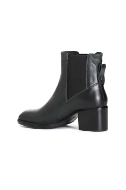 tronchetto da donna in pelle con elastici bosco