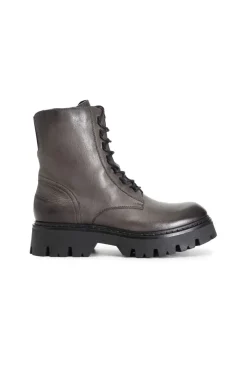 tronchetto in pelle allacciato noce