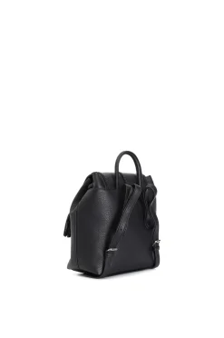 zaino con trecce e nappe nero