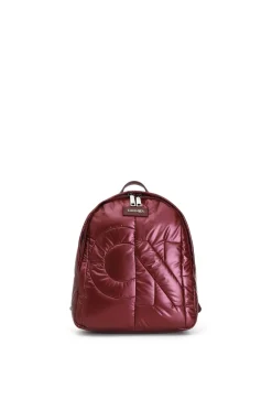 zaino in nylon con trapuntatura bordeaux