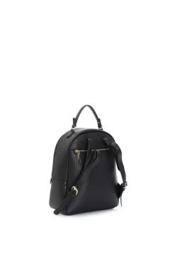 zaino trapuntato con logo in metallo nero